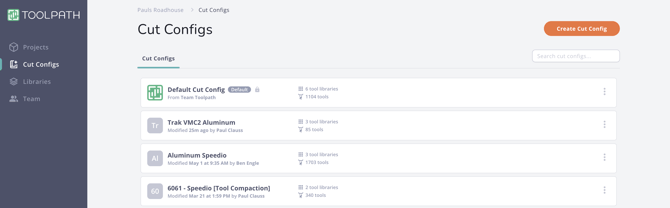 Create Cut Config