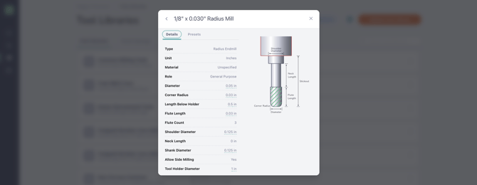 tool details