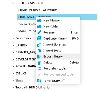 export fusion library