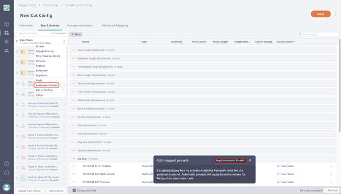 automatic presets
